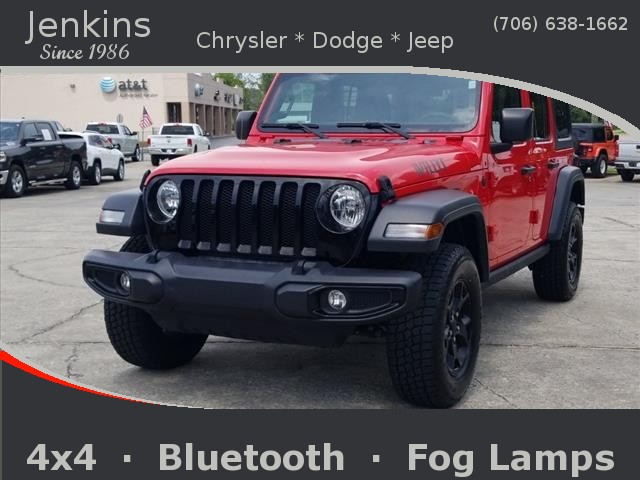 Used, 2021 Jeep Wrangler Unlimited Willys Sport, Red, P3229
