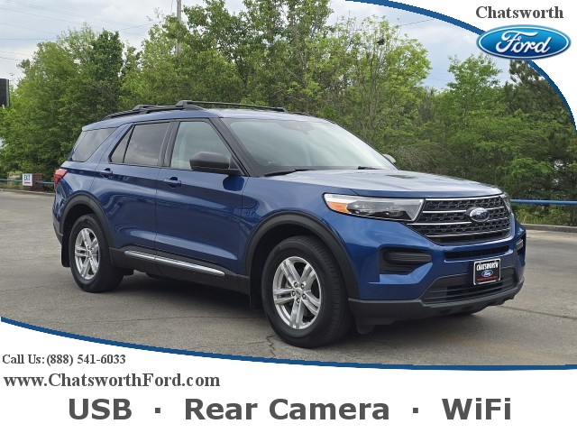 Used, 2021 Ford Explorer XLT, Blue, 5T051A