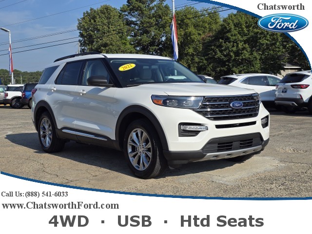 Used, 2022 Ford Explorer XLT, White, P7404