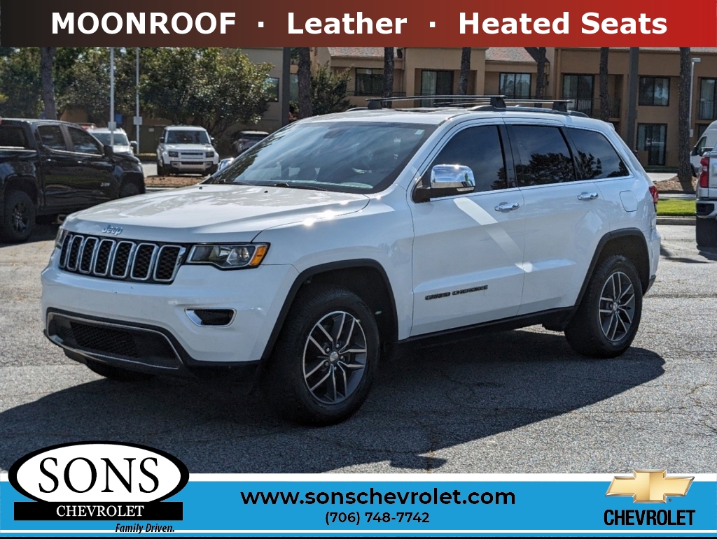 Used, 2017 Jeep Grand Cherokee Limited, White, PK4885-1