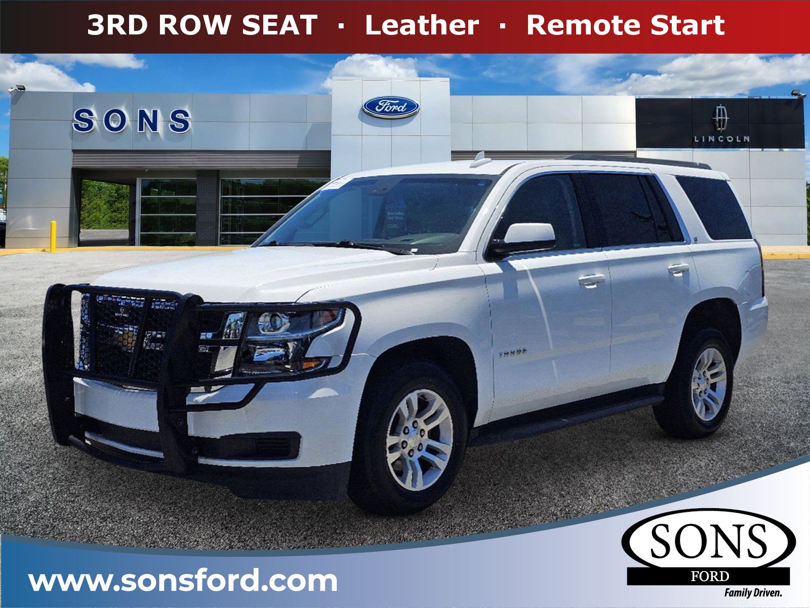 Used, 2018 Chevrolet Tahoe LT, White, P1525A-1