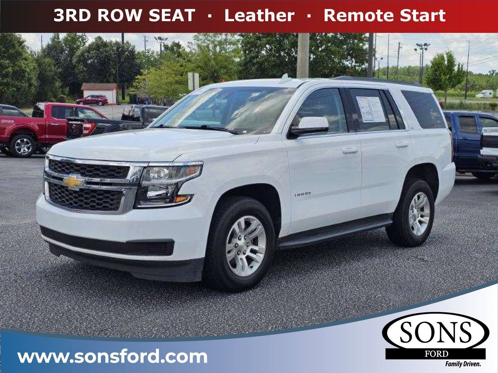 Used, 2018 Chevrolet Tahoe LT, White, P1525A-2