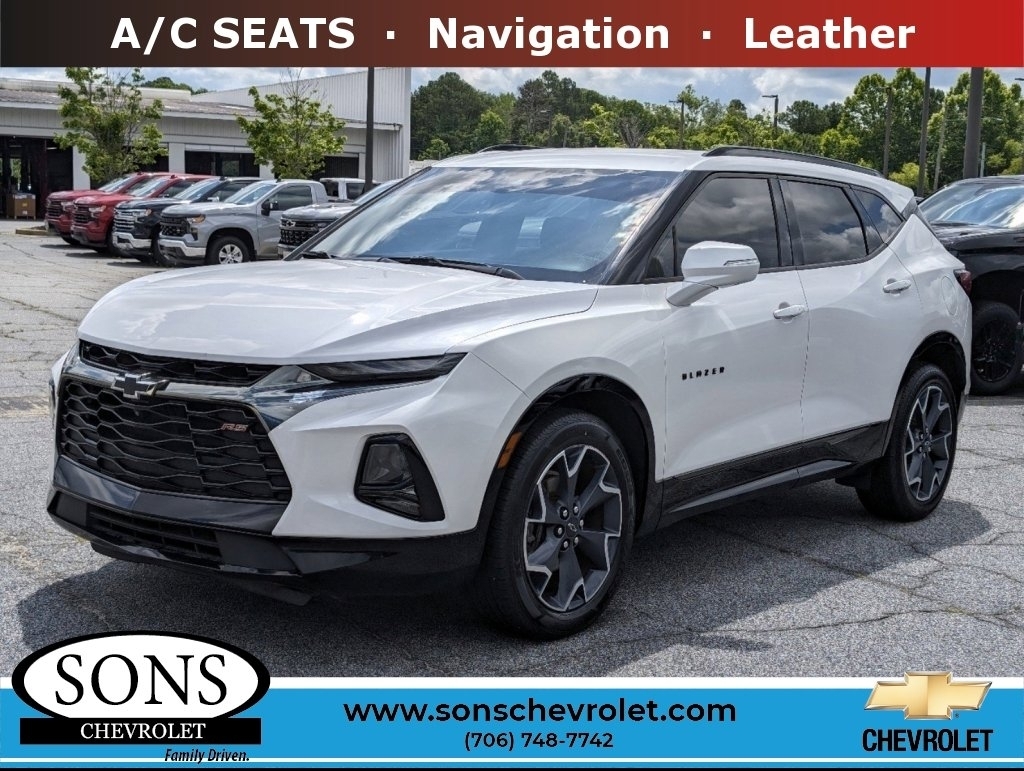 Used, 2020 Chevrolet Blazer RS, White, PK4880-2