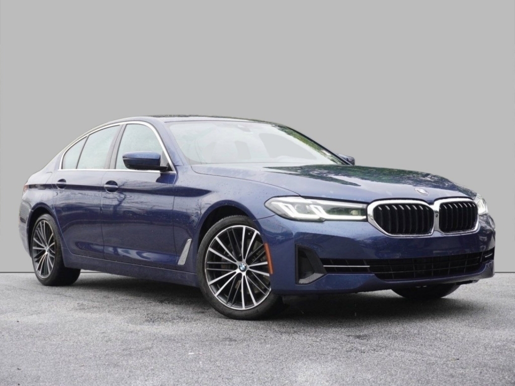 Certified, 2021 BMW 5 Series 540i, Blue, P8005-2