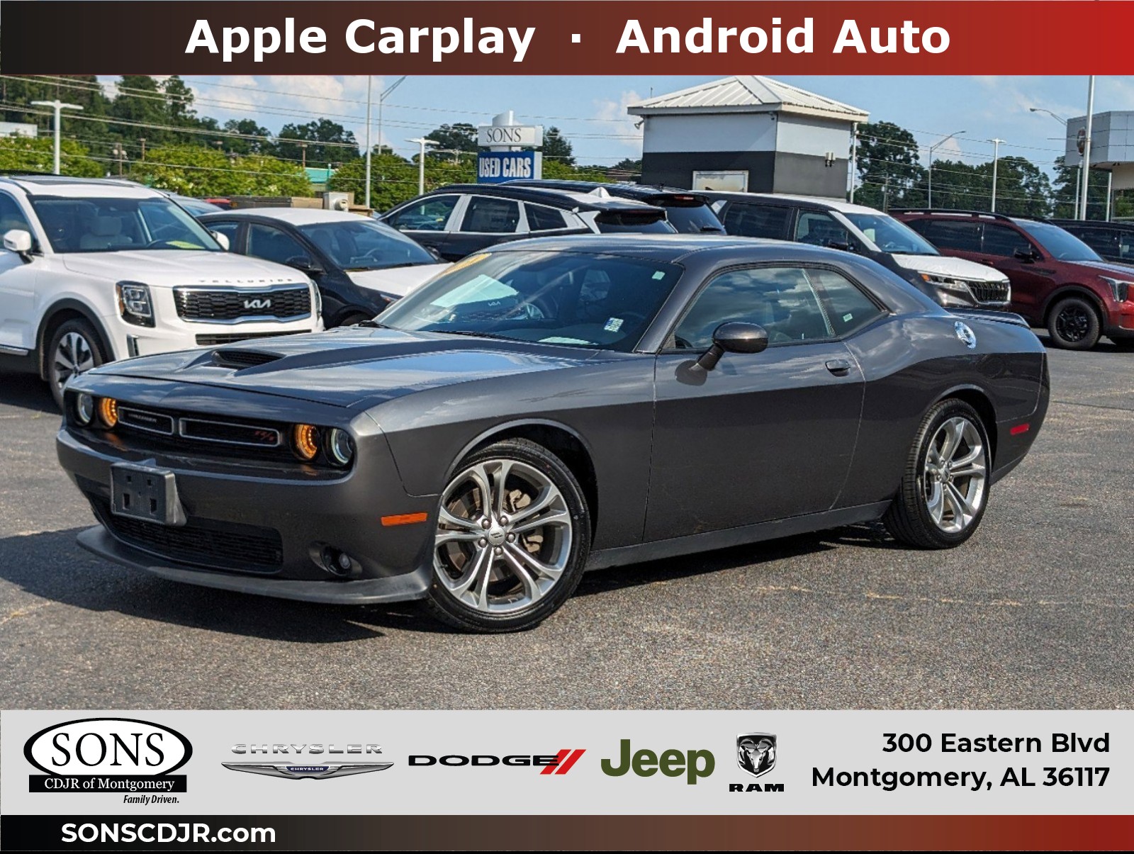 Used, 2021 Dodge Challenger R/T, Gray, PA1397-1