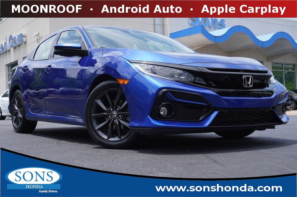 Certified, 2021 Honda Civic EX, Blue, P8746-1