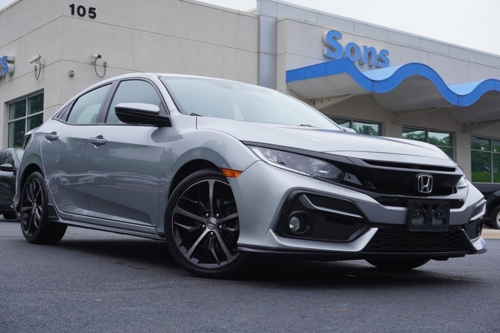 Used, 2021 Honda Civic Sport, Silver, PE8692-2