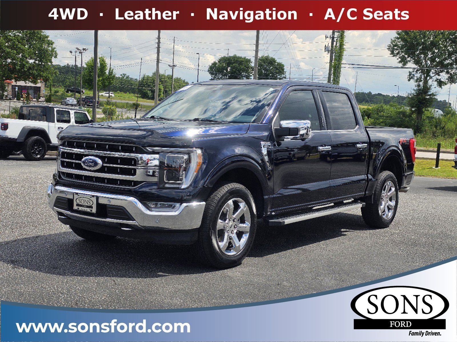 Used, 2022 Ford F-150 Lariat, Blue, P1604-2