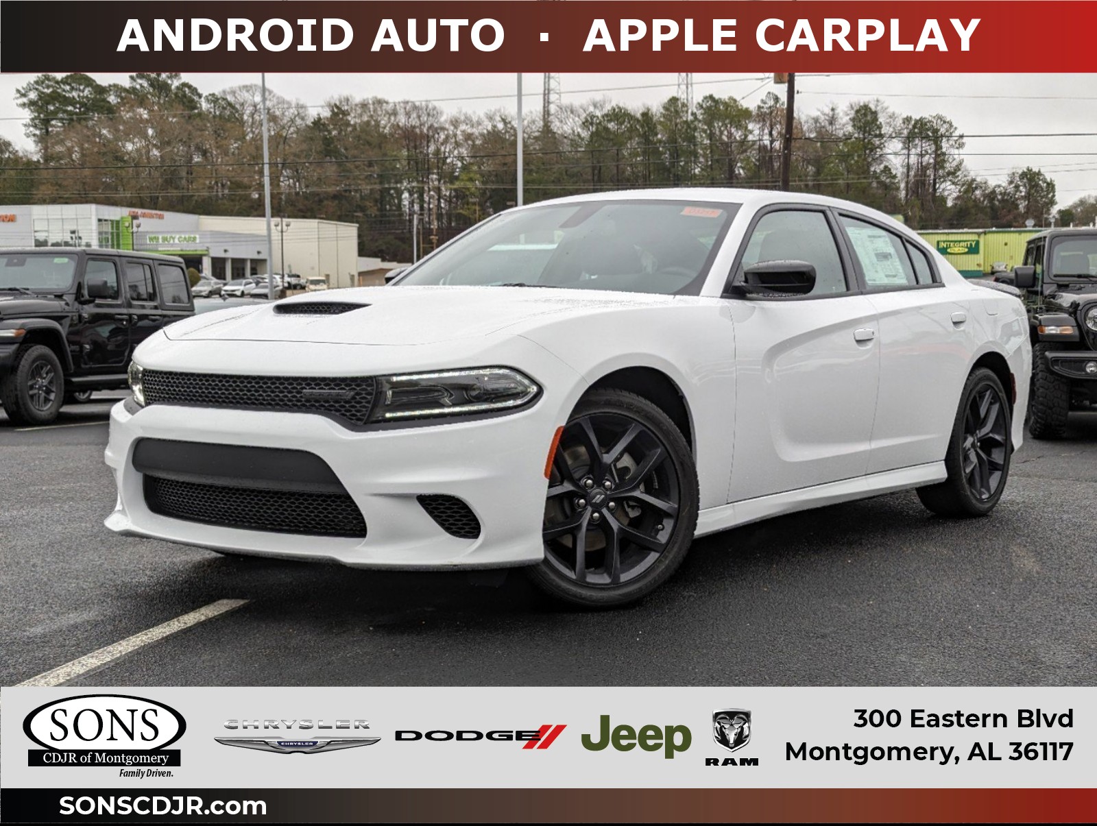 New, 2023 Dodge Charger GT, White, D3257-1