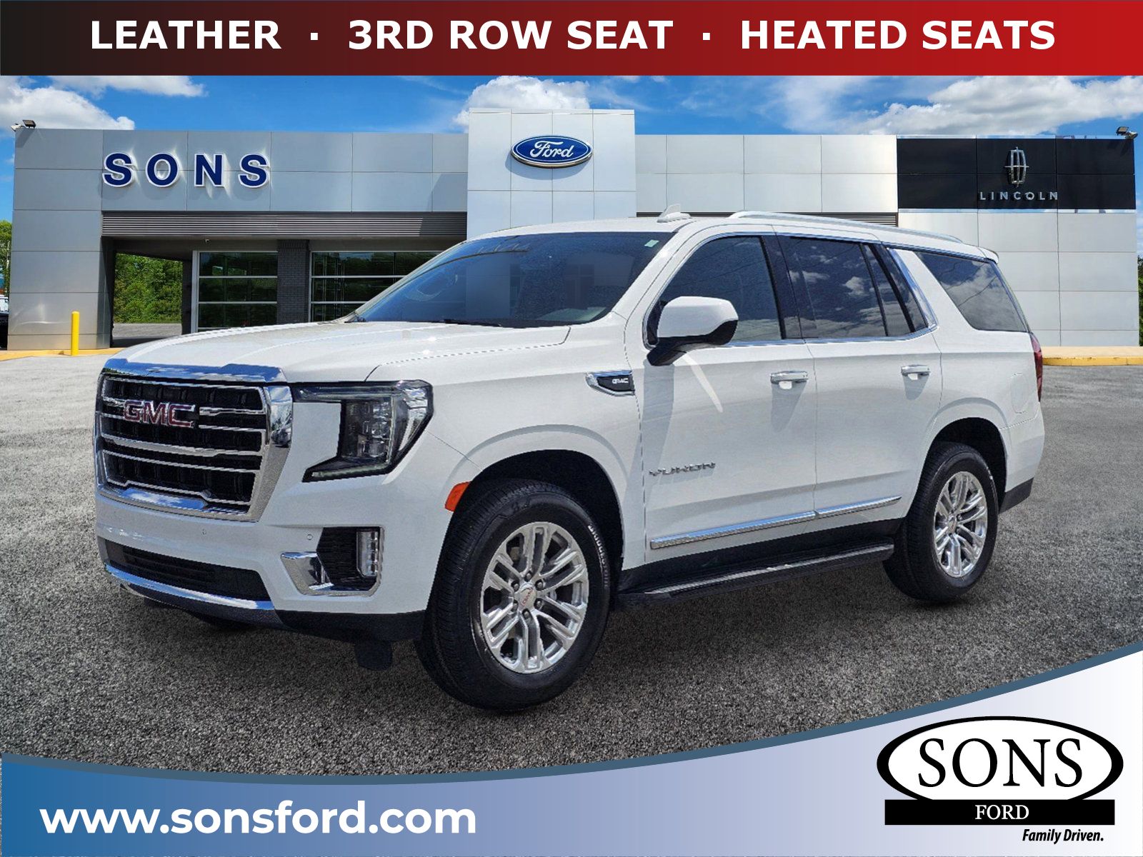 Used, 2023 Gmc Yukon SLT, White, P1568-1