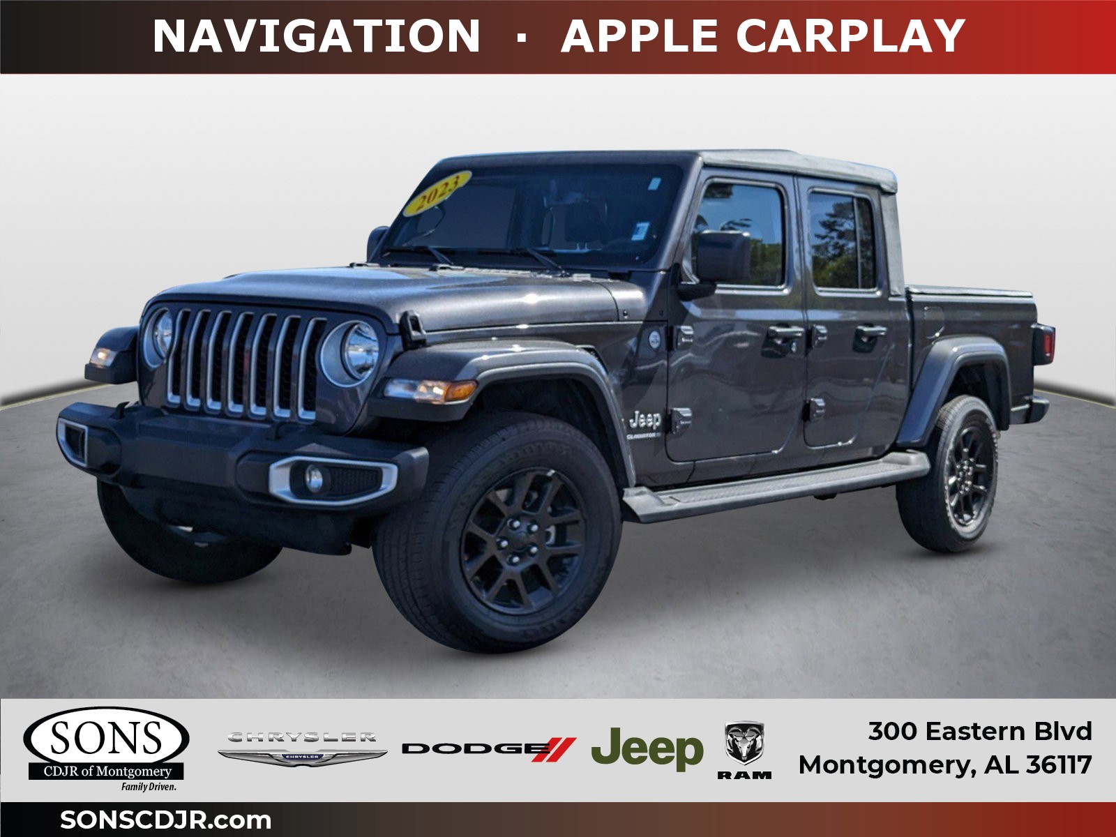 Certified, 2023 Jeep Gladiator Overland, Gray, PA1311-1