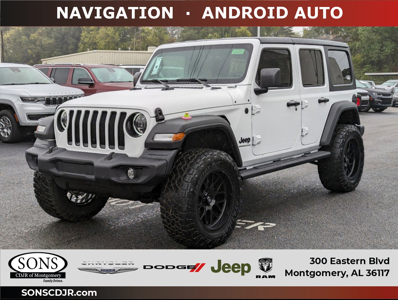 New, 2023 Jeep Wrangler Sport, White, J3268-1