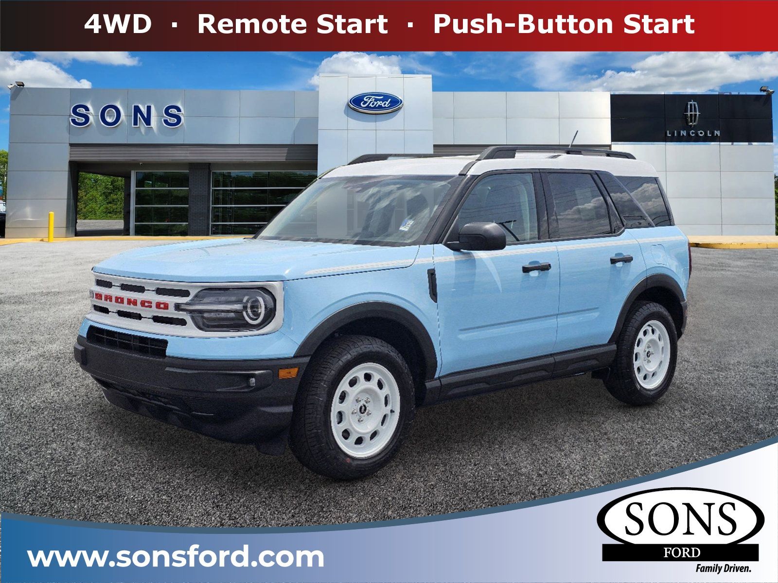 New, 2024 Ford Bronco Sport Heritage, Blue, 6216-1