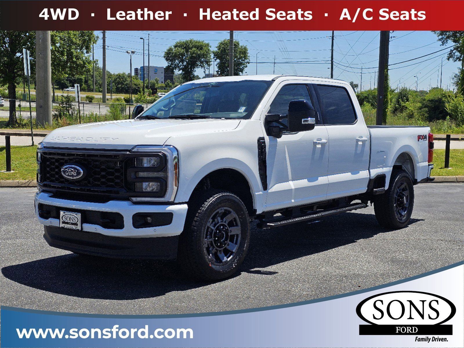 New, 2024 Ford F-250sd Lariat, White, 6238-2