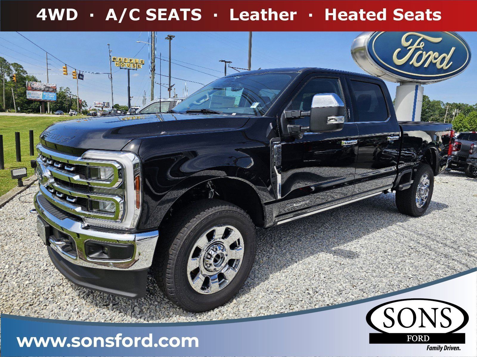 New, 2024 Ford F-350sd Lariat, Black, 6148-2