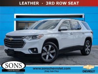 Used, 2021 Chevrolet Traverse LT Leather, White, P4672-1