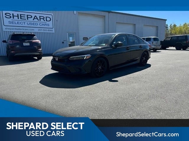 Black 2022 Honda Civic Sport FWD Sedan Front-Wheel Drive Continuously Variable Transmission