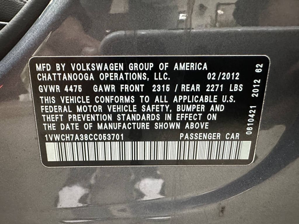 2012 Volkswagen Passat
