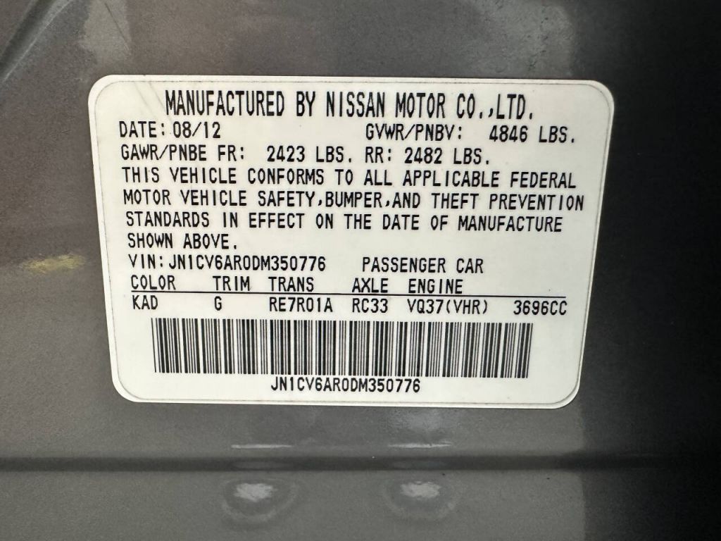2013 INFINITI G37x