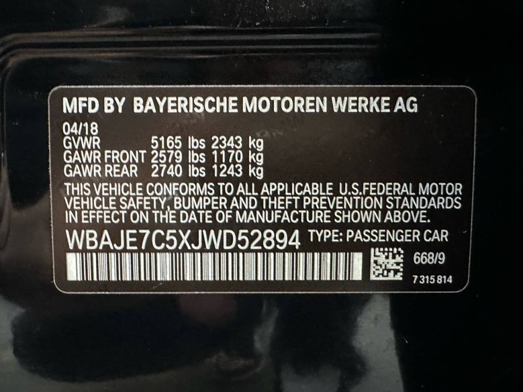 2018 BMW 540i