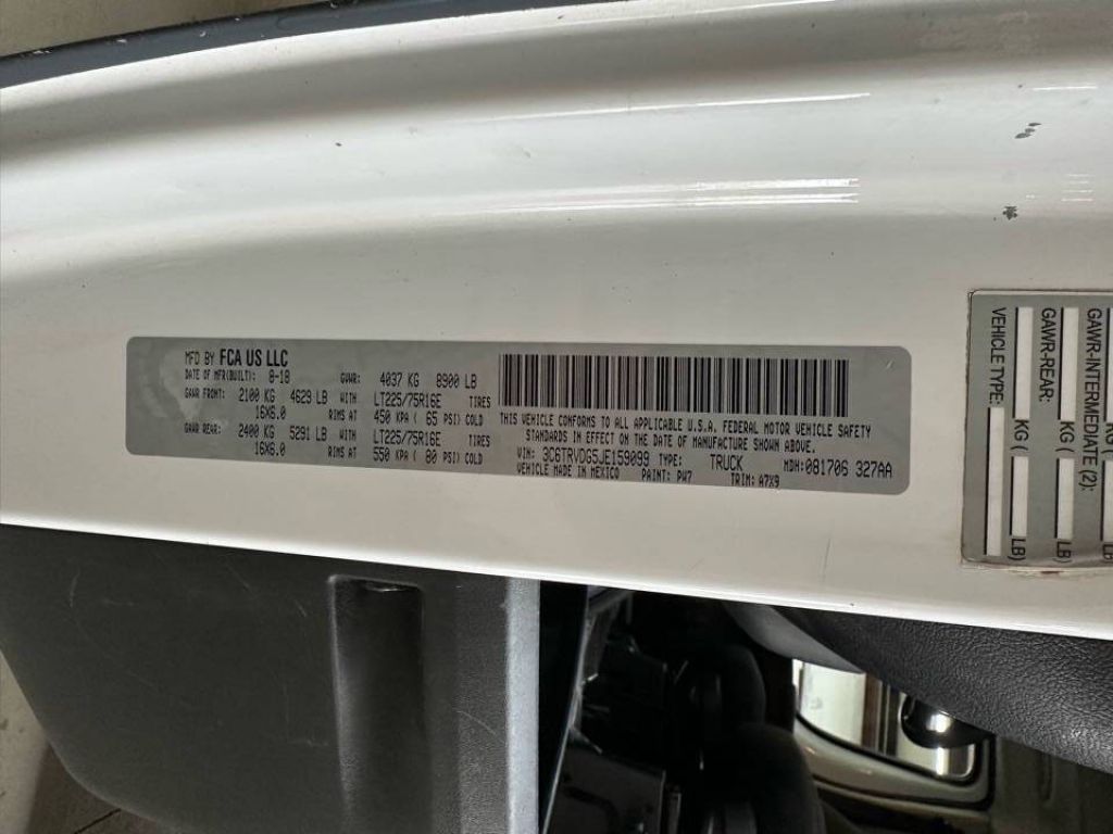2018 Ram ProMaster 2500