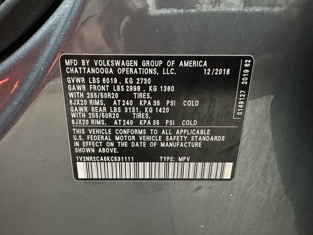 2019 Volkswagen Atlas