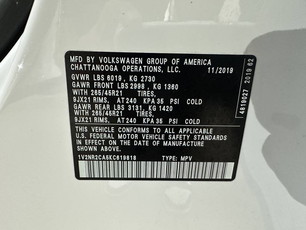 2019 Volkswagen Atlas