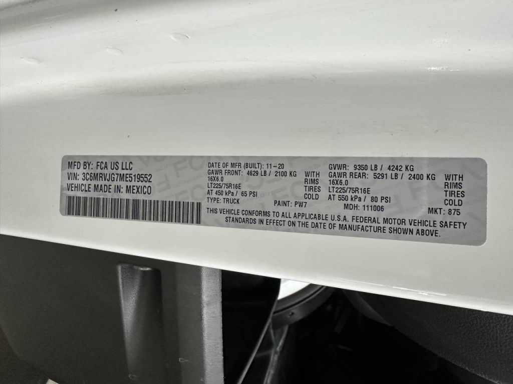 2021 Ram ProMaster 3500