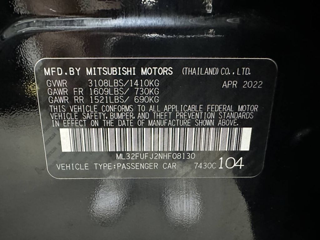 2022 Mitsubishi Mirage G4