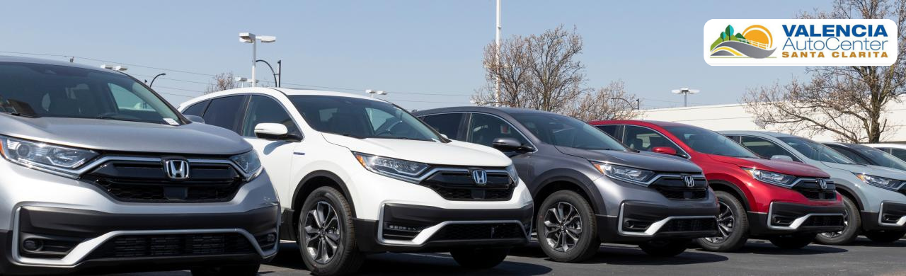  Honda vehicles lineup at Valencia Auto Center Santa Clarita dealership