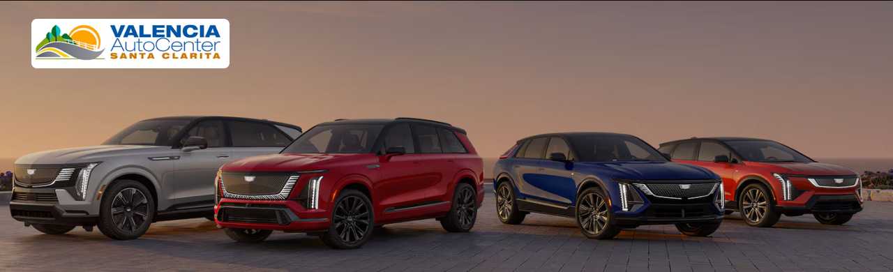 Cadillac electric SUVs showcased at Valencia Auto Center in Valencia, California