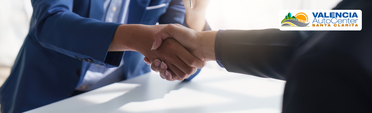 Customer purchasing electric minivan designed for modern family driving