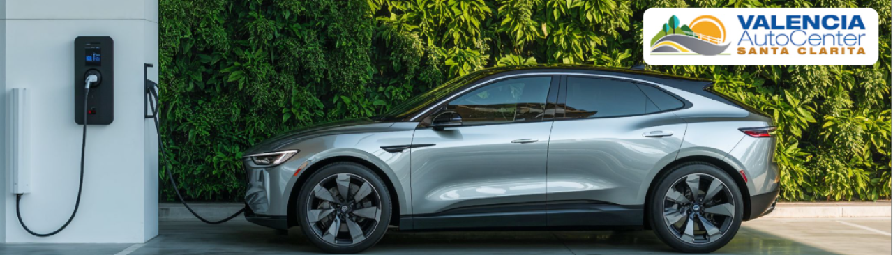 Interior view of an electric SUV featuring high-tech displays and spacious seating, perfect for Santa Clarita drivers.