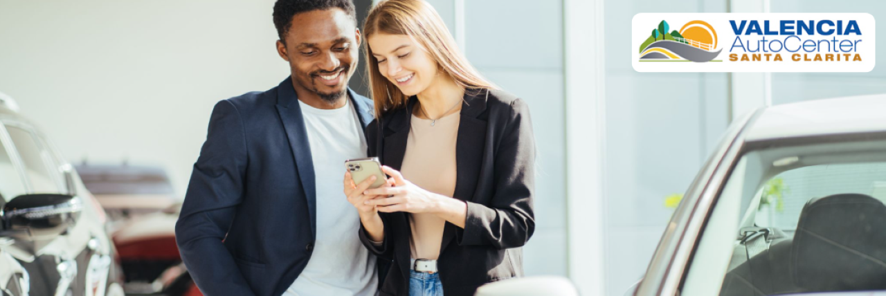 Valencia Auto Center showroom with multiple car brands available for financing within one mile.