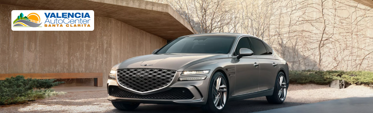 Genesis vehicle highlighting luxury materials and digital cockpit