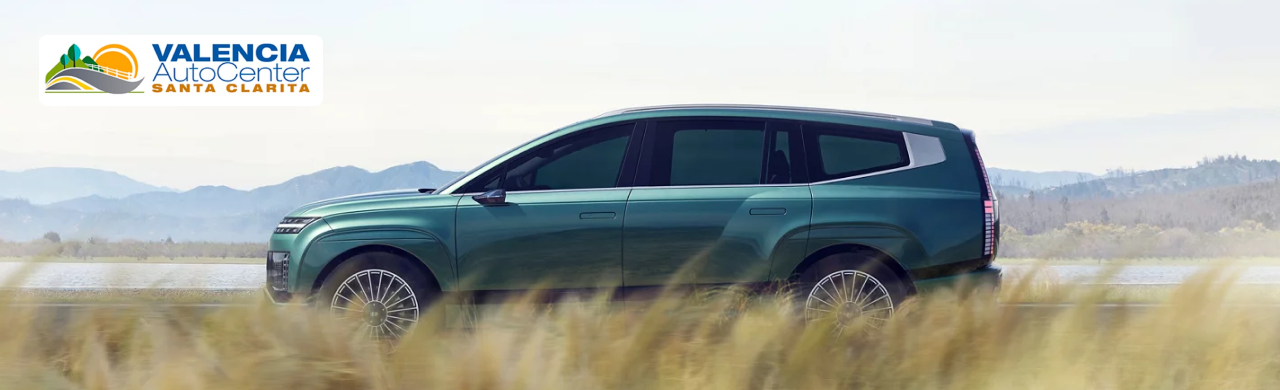 Hyundai IONIQ electric car parked at Valencia Auto Center in Santa Clarita Valley