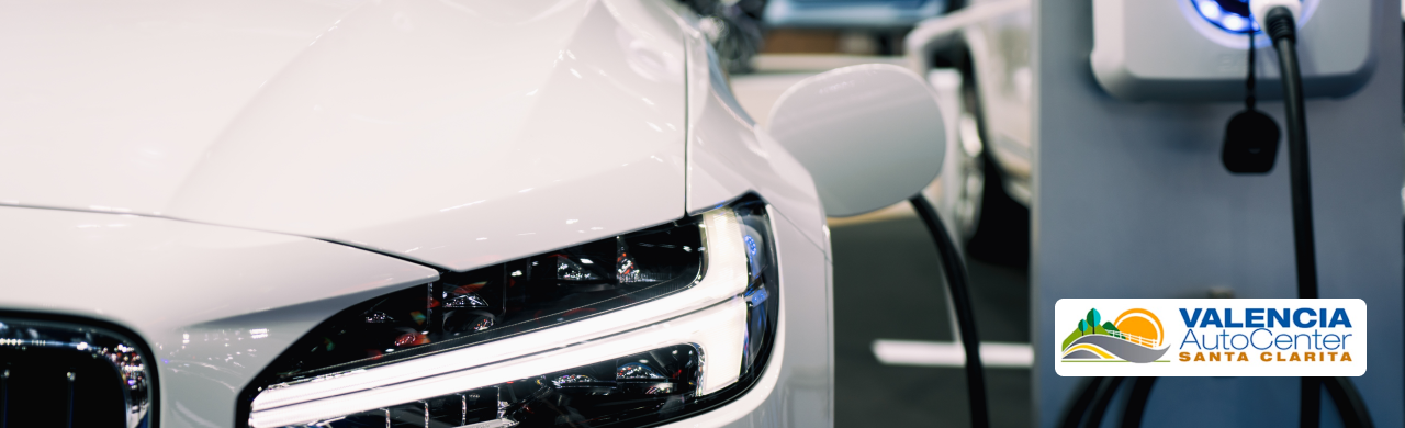 New electric cars parked at Valencia Auto Center, showcasing the latest EV technology