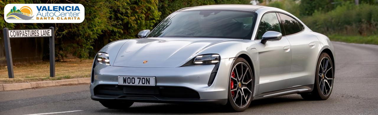 Porsche Taycan electric car at Valencia Auto Center, Santa Clarita