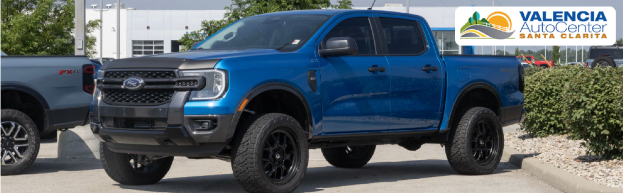  Truck shopper browsing vehicles at Valencia Auto Center in the heart of Santa Clarita Valley.
