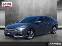 Used, 2016 Honda Civic Sedan 4-door CVT LX, Gray, GH565970-1