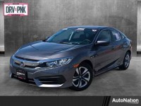 Used, 2017 Honda Civic Sedan LX CVT, Gray, HH555973-1