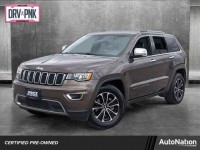 Certified, 2018 Jeep Grand Cherokee Limited 4x2, Brown, JC168847-1