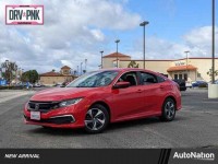 Used, 2019 Honda Civic Sedan LX CVT, Red, KH538110-1