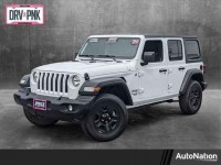 Used, 2020 Jeep Wrangler Unlimited Sport 4x4, White, LW189011-1
