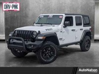 Used, 2020 Jeep Wrangler Unlimited Willys 4x4, White, LW267029-1