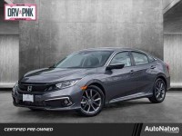 Certified, 2021 Honda Civic Sedan EX CVT, Gray, ME205438-1