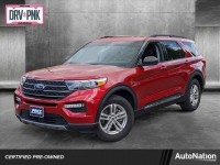 Certified, 2022 Ford Explorer XLT RWD, Red, NGA16997-1