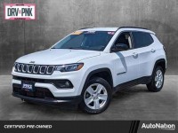 Certified, 2022 Jeep Compass Latitude 4x4, White, NT144284-1